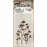 Tim Holtz Layered Stencil 4.125 X8.5 -Wildflower