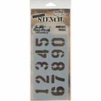 Tim Holtz Layered Stencil 4.125 X8.5 -Numbered
