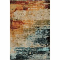 Oriental Weavers Sedona 6365A 2x8  Runner - Blue/ Red-Nylon/PolyP