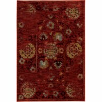 Oriental Weavers Sedona 6386E 8x11  Rectangle - Red/ Gold-Nylon/PolyP