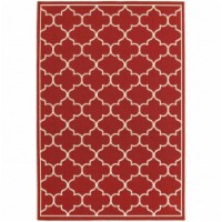 Oriental Weavers Meridian 1295R 9x13  Rectangle - Red/ Ivory-Polypropylene
