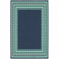 Oriental Weavers Meridian 9650B 9x13  Rectangle - Navy/ Green-Polypropylene