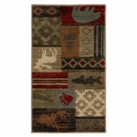 Ellison Rustic Lodge Red/Green Accent Rug 26x45 Perspective: Main