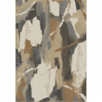 Contour Abstract Brown / Gray Area Rug Perspective: Main
