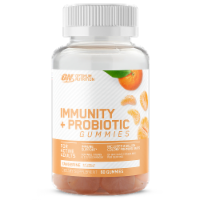 Optimum Nutrition Tangerine Immunity + Probiotics Gummies 60 Count