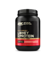Optimum Nutrition Gold Standard 100% Whey Strawberries & Cream Protein Powder Perspective: Main