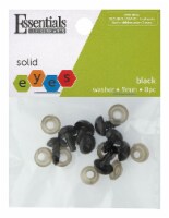 EBL Eyes Solid 9mm w/Washer Black 8pc