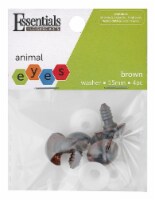 EBL Eyes Animal 15mm w/Washer Brown 4pc