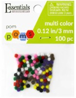 EBL Pom Pom 3mm Multi 100pc