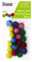 EBL Pom Pom 1/2 Glitter Multi 20pc