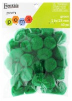 EBL Pom Pom 1  Green 40pc