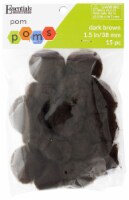 EBL Pom Pom 1.5 Dark Brown 15pc