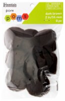 EBL Pom Pom 2 Dark Brown 8pc