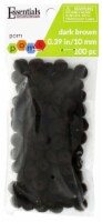 EBL Pom Pom 10mm Dark Brown 100pc