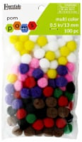 EBL Pom Pom 1/2 Multi 100pc