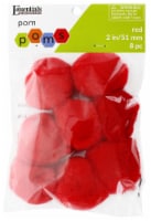 EBL Pom Pom 2 Red 8pc