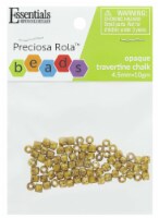 EBL Czech Rola Bead 4.5mm 10gm Op Travertine Chalk