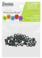 EBL Czech Rola Bead 6.2mm 10gm Op Travertine Black