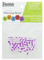 EBL Czech Rola Bead 4.5mm 10gm Trans Crys/Neon Prp