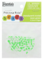 EBL Czech Rola Bead 4.5mm 10gm Trans Crys/Neon Grn
