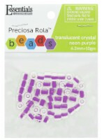 EBL Czech Rola Bead 6.2mm 10gm Trans Crys/Neon Prp