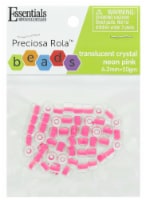 EBL Czech Rola Bead 6.2mm 10gm Trans Crys/NeonPink