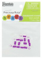 EBL Czech Rola Bead 7.7mm 10gm Trans Crys/Neon Prp