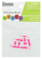 EBL Czech Rola Bead 7.7mm 10gm Trans Crys/NeonPink