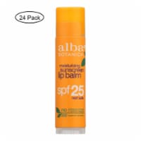 Alba Botanica - Moisturizing Sunscreen Lip Balm SPF 25 - 0.15 oz - Case of 24