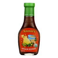 Annie's Naturals Vinaigrette Organic Sesame Ginger - Case of 6 - 8 fl oz.