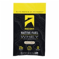 Ascent Native Fuel Whey Protein Powder Blend Vanilla Bean - Case of 15 - 1.09 oz.