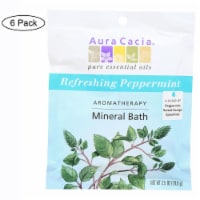Aura Cacia - Aromatherapy Mineral Bath Peppermint Harvest - 2.5 oz - Case of 6