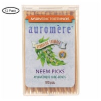 Auromere Ayurvedic Neem Picks - 100 Toothpicks - Case of 12