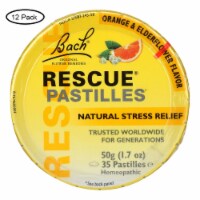 Bach Flower Remedies Rescue Remedy Pastilles Orange Elderflower - 1.7 oz - Case of 12