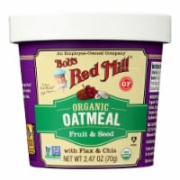 Bob's Red Mill - Oatmeal Cup - Organic Fruit and Seed - Gluten Free - Case of 12 - 2.47 oz.