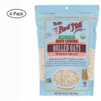 Bob's Red Mill - Oats - Organic Quick Cooking Rolled Oats - Whole Grain - Case of 4 - 16 oz.