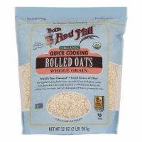 Bob's Red Mill - Oats - Organic Quick Cooking Rolled Oats - Whole Grain - Case of 4 - 32 oz.