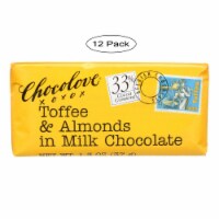 Chocolove - Premium Chocolate Bar - Milk Chocolate - Toffee and Almonds - Mini