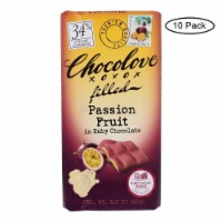 Chocolove Xoxox - Bar Filled Passionfruit Ruby - Case of 10 - 3.2 oz.
