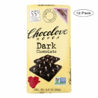 Chocolove Xoxox - Premium Chocolate Bar - Dark Chocolate - Pure - 3.2 oz Bars - Case of 12