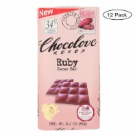 Chocolove Xoxox - Bar Ruby Cacao Bean - Case of 12 - 3.1 oz.