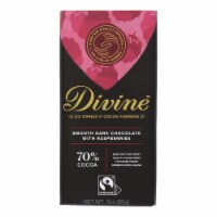 Divine - Bar Dark Chocolate W/raspberry - Case of 12 - 3 oz.