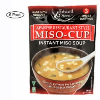 Edward and Sons Miso Cup Soup - Japanese Restaurant Style - Case of 6 - 2.9 oz.