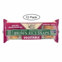 Edward and Sons Organic Vegetable Brown Rice Snaps - Case of 12 - 3.5 oz.