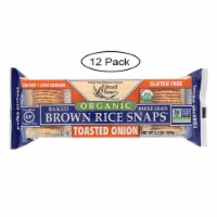 Edward and Sons Brown Rice Snaps - Toasted Onion - Case of 12 - 3.5 oz.