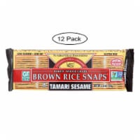 Edward and Sons Brown Rice Snaps - Tamari Sesame - Case of 12 - 3.5 oz.