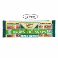 Edward and Sons Brown Rice Snaps - Tamari Seaweed - Case of 12 - 3.5 oz.