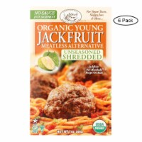 Edward & Sons Unseasoned Shredded Jackfruit Meatless Alternative  - Case of 6 - 7 oz.