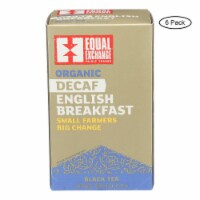 Equal Exchange Organic Decaf Black Tea - English Breakfast - Case of 6 - 20 Bags
