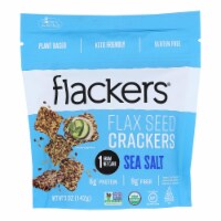 Doctor In The Kitchen - Organic Flax Seed Crackers - Sea Salt - Case of 6 - 5 oz.
